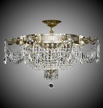 American Brass & Crystal FM8013-P-01G - Nine Light Flush Mount